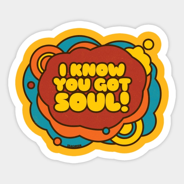 Groovy Retro 70s Soul Funk Sticker by SeaGreen